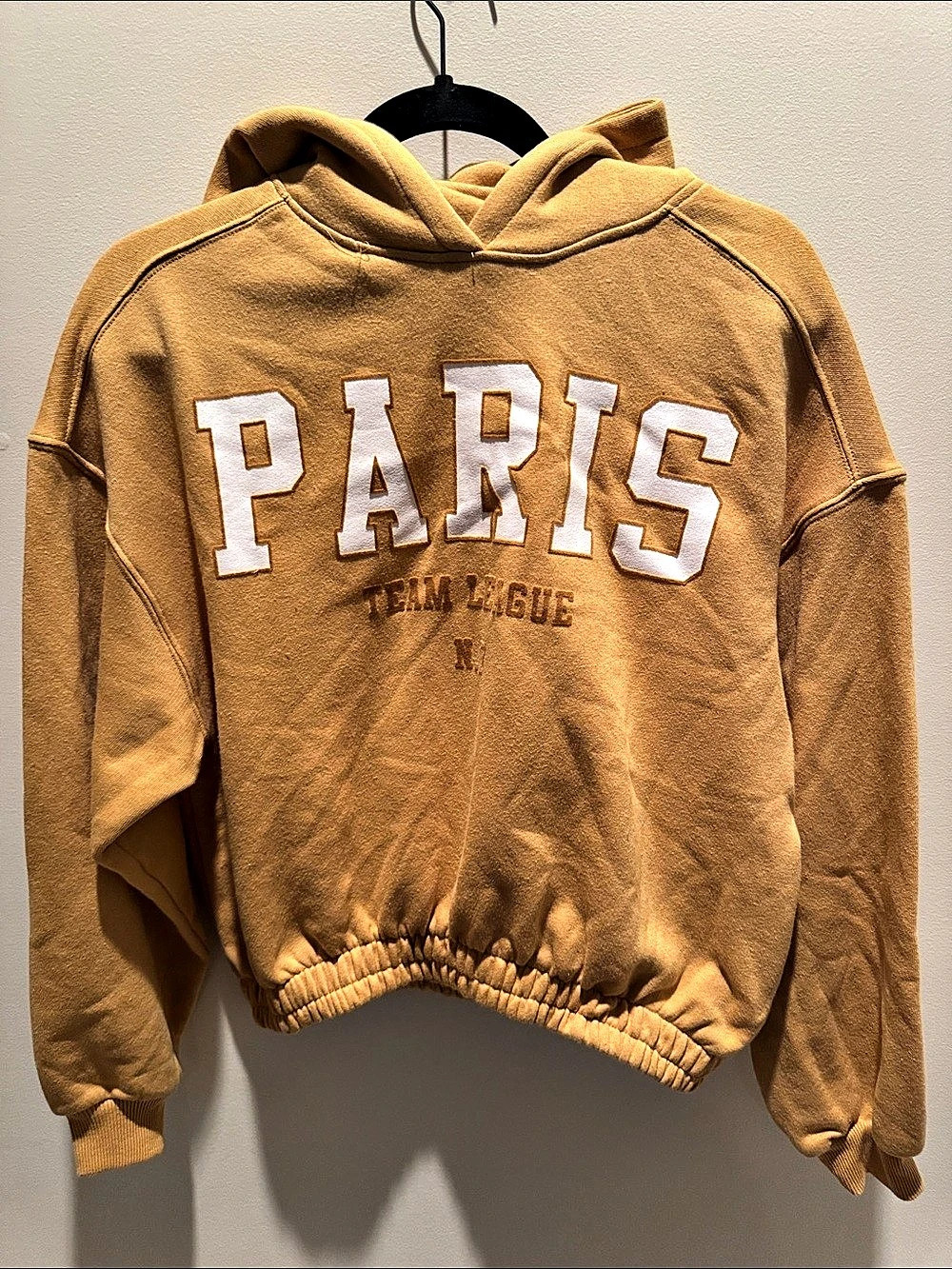Zara PARIS Graphic Hoodie in Orange Size Medium